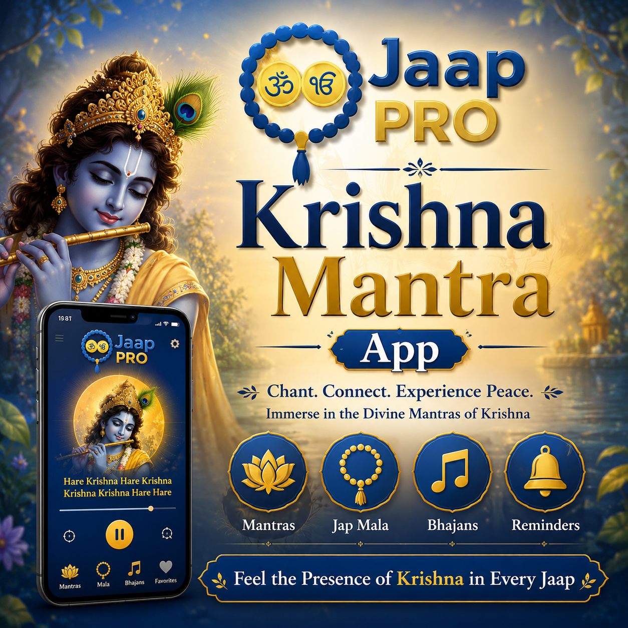 Krishna Mantra App – Jaap Pro Digital Mantra Counter for Daily Krishna Chanting Krishna Mantra App – Jaap Pro Digital Mantra Counter for Daily Krishna Chanting