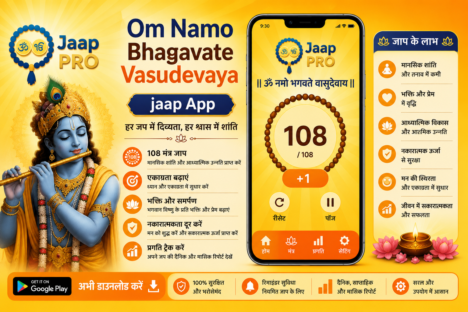 Om Namo Bhagavate Vasudevaya Jaap App