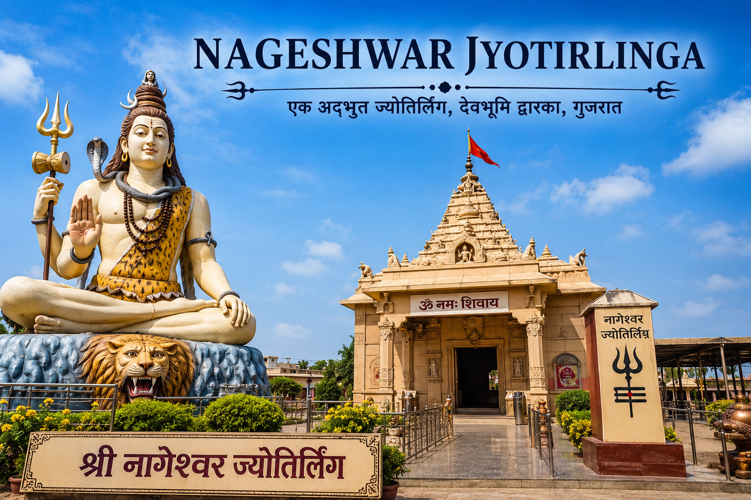 Nageshwar Jyotirlinga Temple in Dwarka Gujarat - One of the 12 Jyotirlingas of Lord Shiva