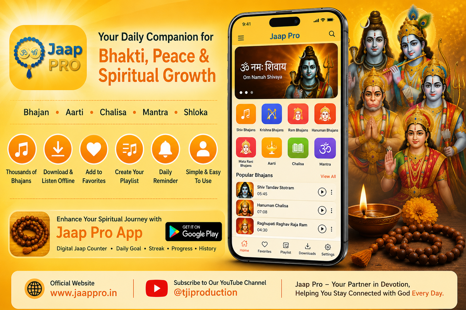 Bhajan App with Jaap Pro for Daily Bhakti and Spiritual Growth
