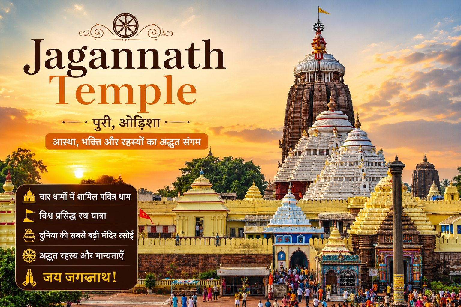 जगन्नाथ पुरी मंदिर का इतिहास, चमत्कार, महाप्रसाद और दर्शन गाइड