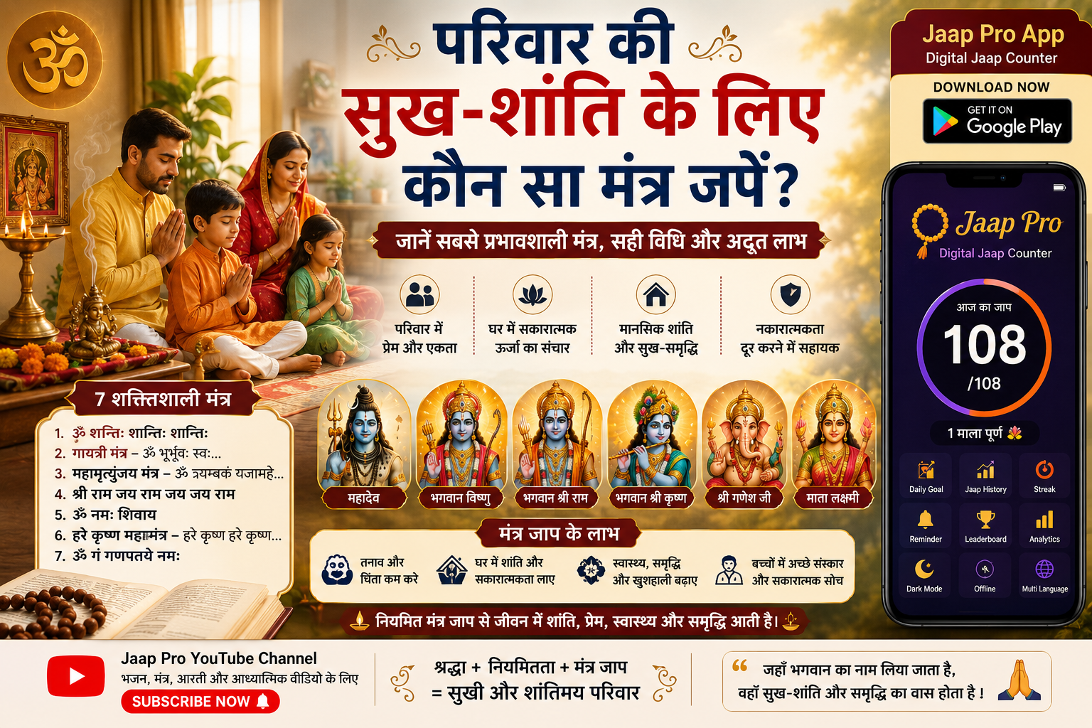 Focus Keyword: परिवार की सुख-शांति के लिए कौन सा मंत्र जपें