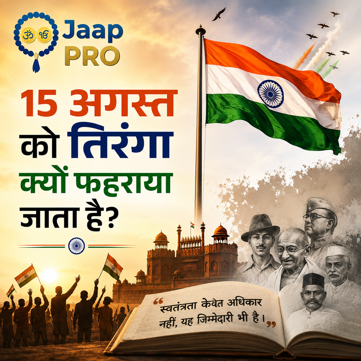 15 अगस्त को तिरंगा क्यों फहराया जाता है