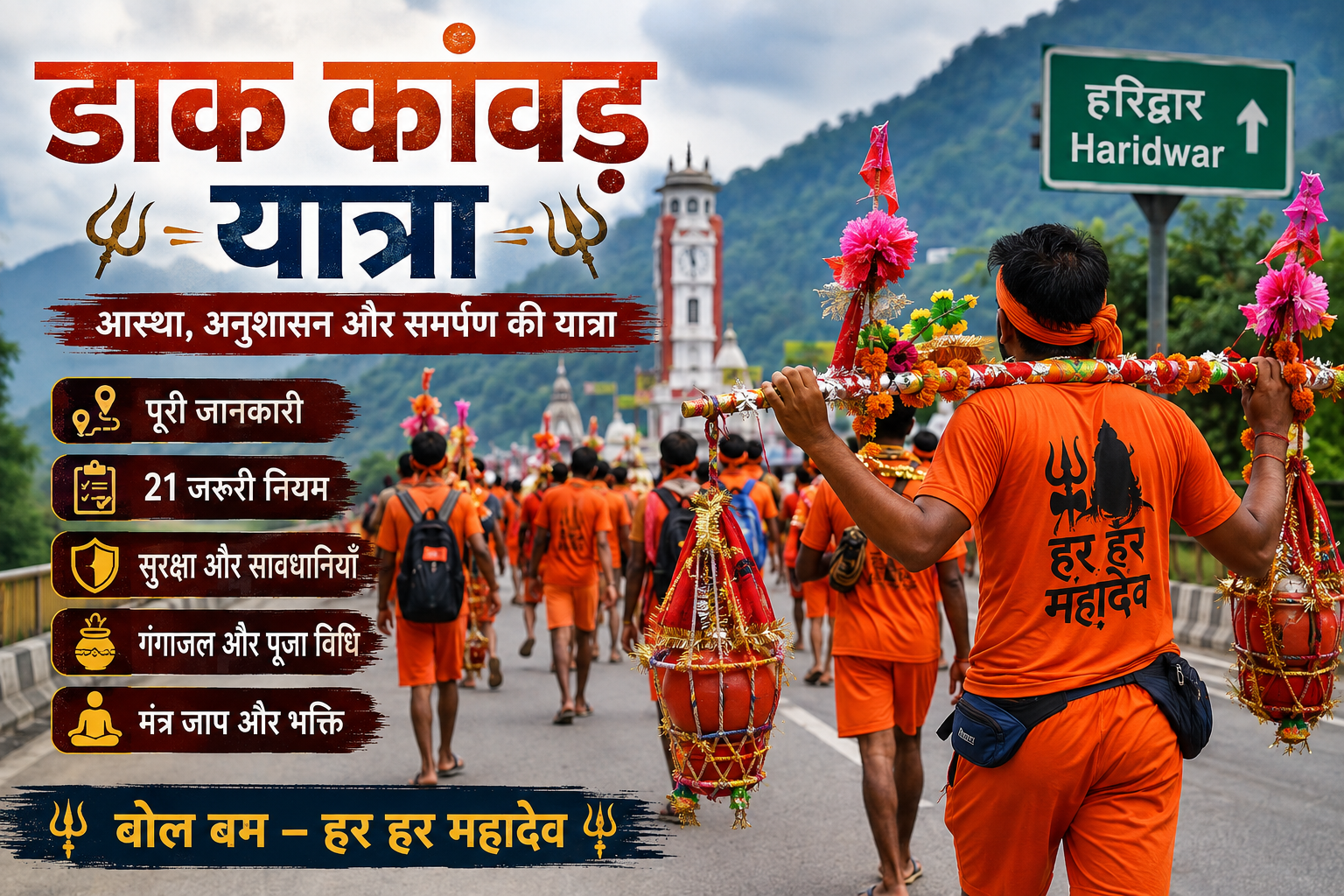 डाक कांवड़ नियम 