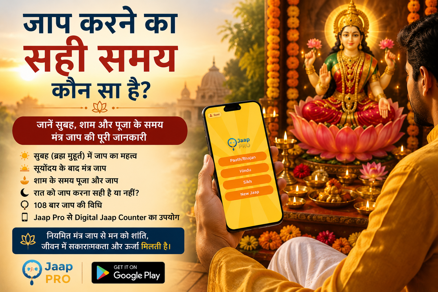 जाप करने का सही समय कौन सा है और Jaap Pro Digital Jaap Counter
