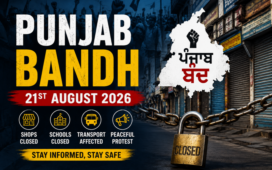 Punjab Bandh 21st August 2026