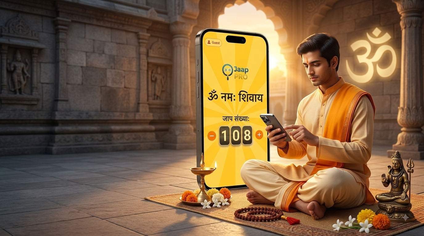 मोबाइल से मंत्र जाप करने का आसान तरीका Jaap Pro Digital Jaap Counter